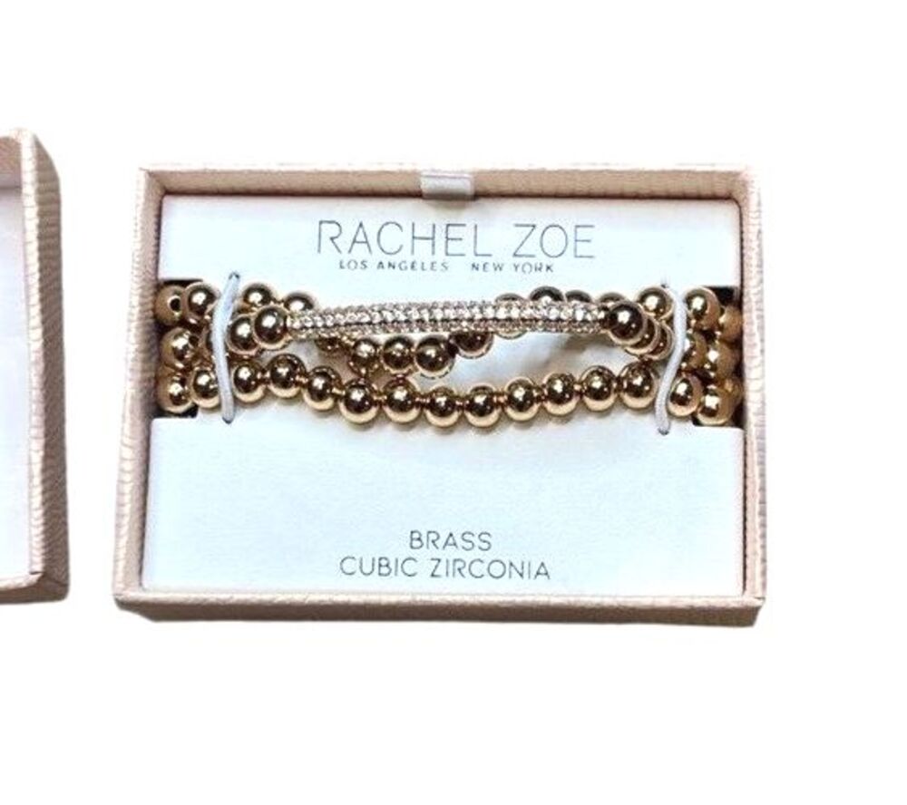Rachel Zoe Bracelet Brass Cubic Zirconia boho chic fashion icon NIB fairy whimsy